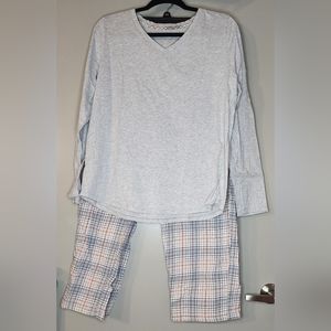 Ladies warm pjs plaid pants